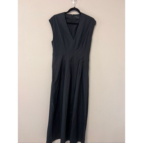 Rag & Bone Women's Black Ines Cotton Poplin Sleeveless Maxi Dress Size 8 NWOT - Picture 10 of 15